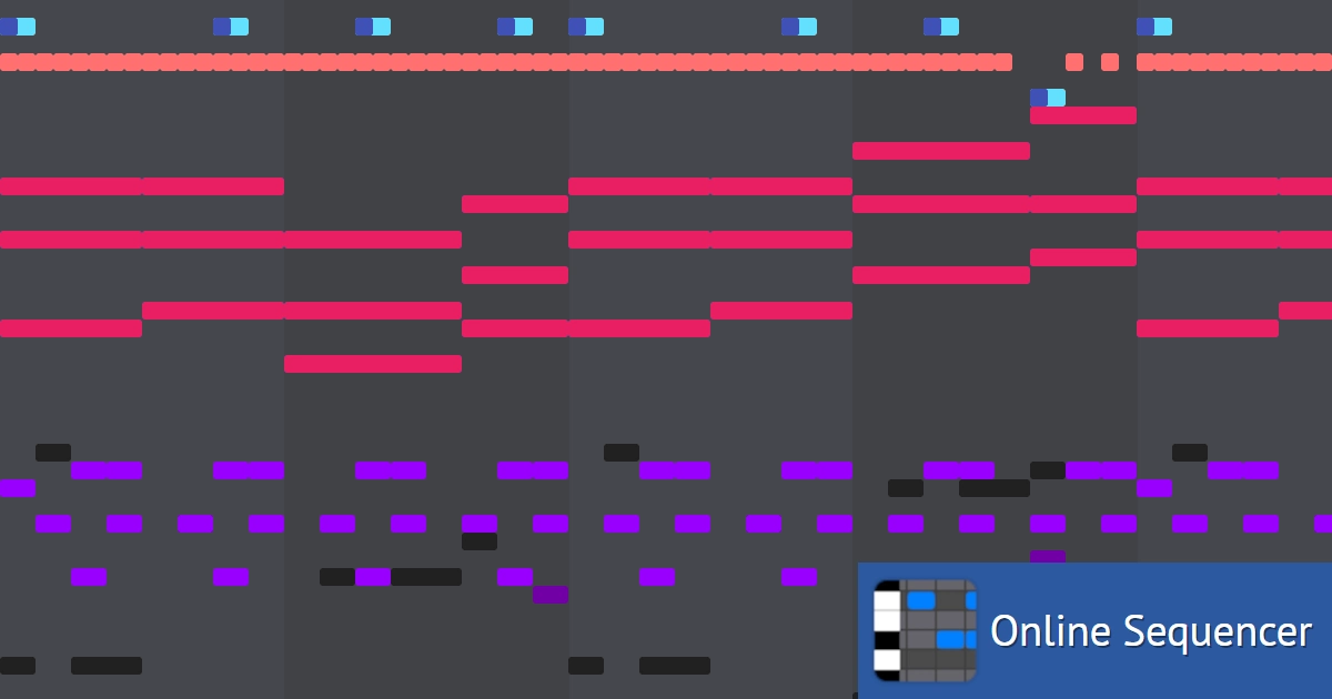 i, VI, iv, v, i, VI, VII, V [Bm] - Online Sequencer