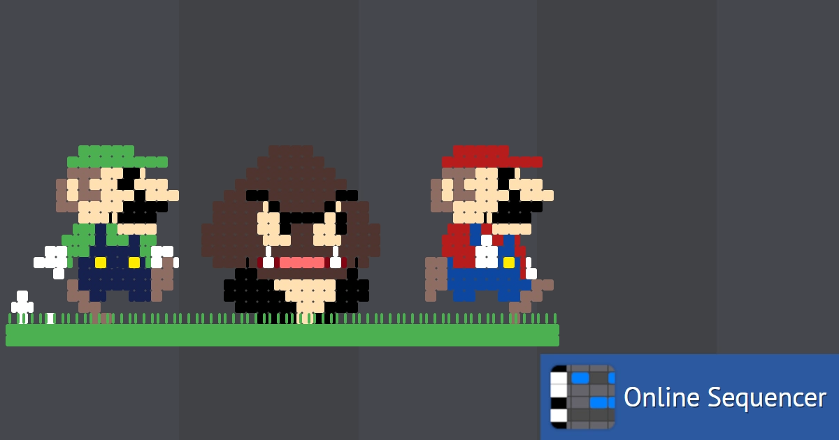 Mario, Luigi, Peach, and Bowser - Online Sequencer